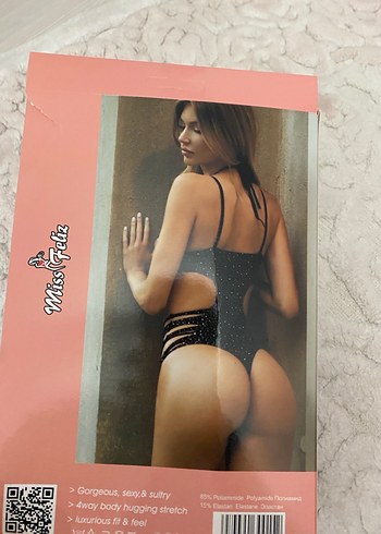 Kadın Siyah Mini Payetli Monokini - Görsel 2
