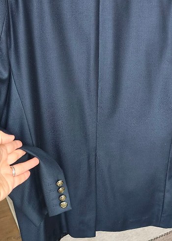 Lacivert Düğmeli Erkek Ceket - Görsel 3
