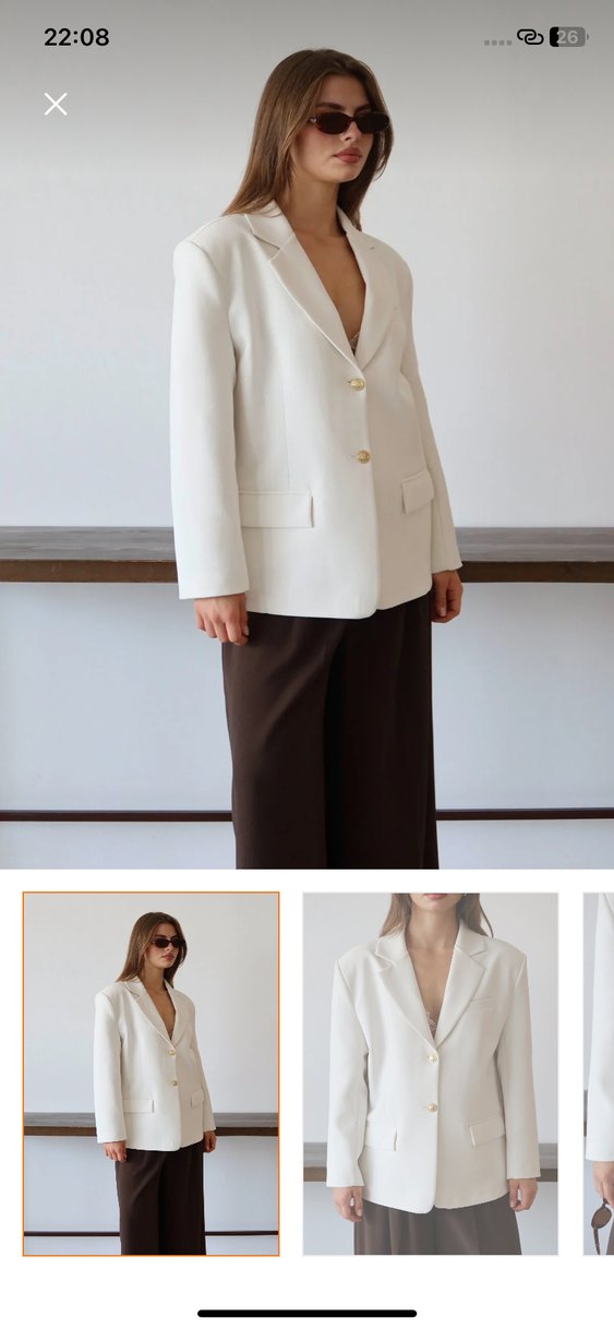 Düğmeli Bej Kadın Blazer Ceket - Görsel 3