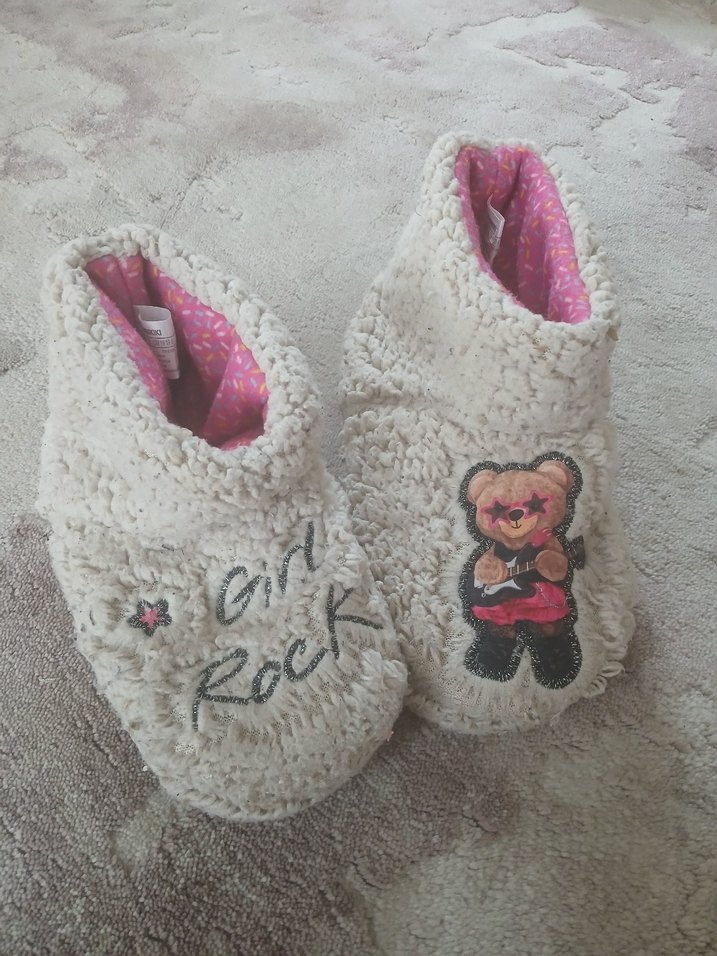 Kızlar İçin Pembemsi Gri Sıcak panduf - Görsel 2