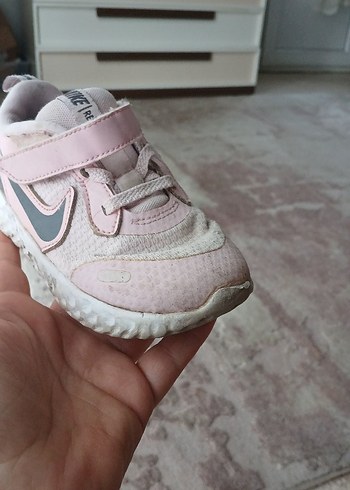 Kız Çocuk Pudra Pembe Cırt Cırtlı Spor Ayakkabı - Görsel 6