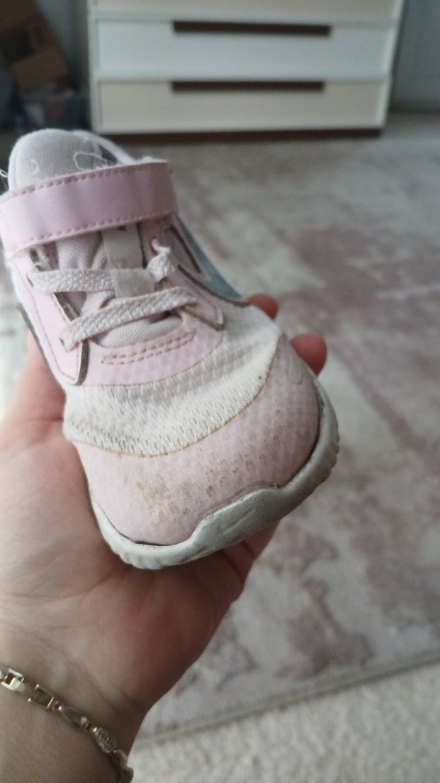 Kız Çocuk Pudra Pembe Cırt Cırtlı Spor Ayakkabı - Görsel 5