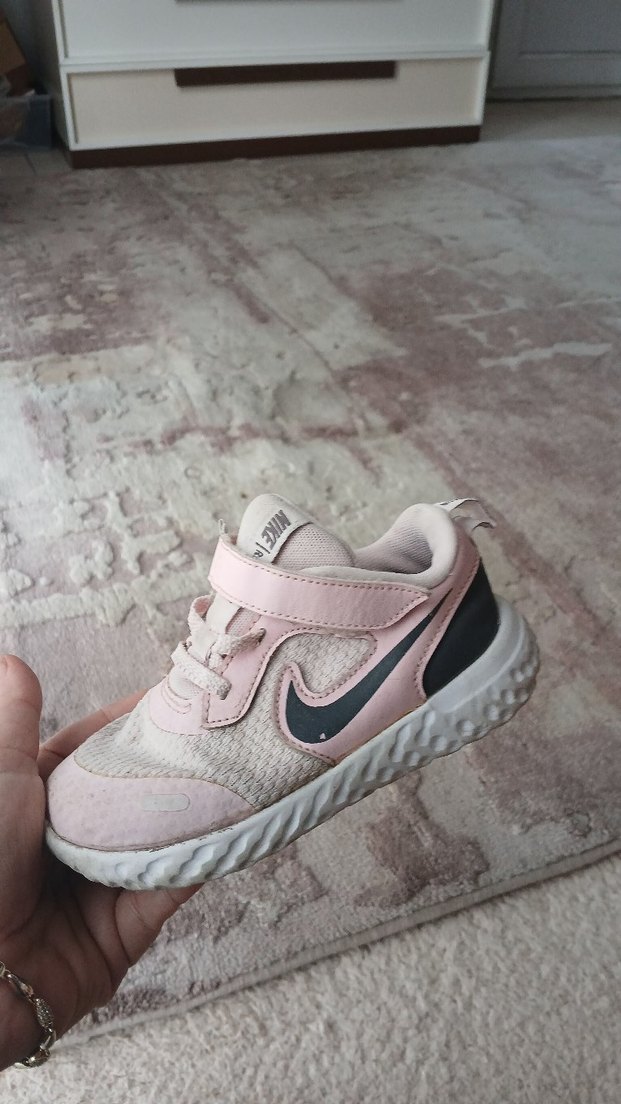 Kız Çocuk Pudra Pembe Cırt Cırtlı Spor Ayakkabı - Görsel 2