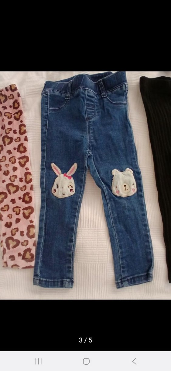 Kız Çocuk Elastik Bel Taytlar - 3'lü Set - Görsel 3