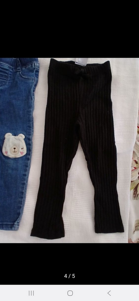 Kız Çocuk Elastik Bel Taytlar - 3'lü Set - Görsel 4