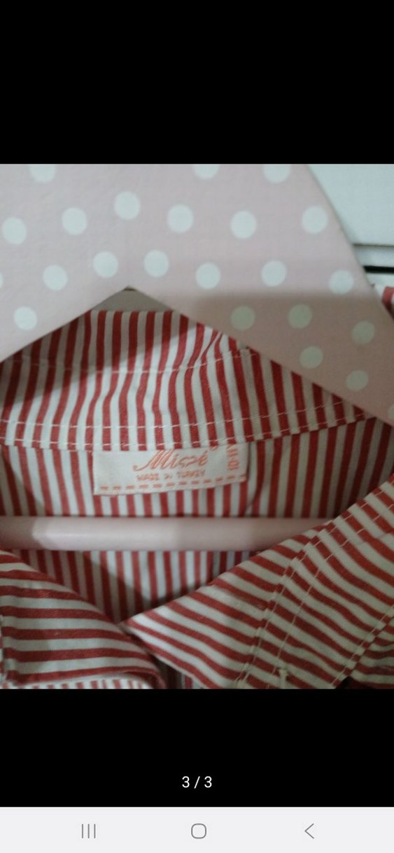 Kırmızı Nakışlı Uzun Kollu Kız Elbisesi - Görsel 3