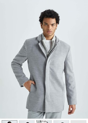 Gri Düğmeli Erkek Ofis Ceketi - Görsel 3