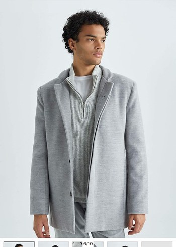 Gri Düğmeli Erkek Ofis Ceketi - Görsel 5