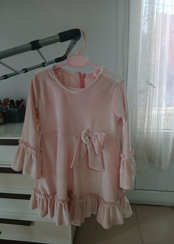 Pembe Kız Çocuk Fırfırlı Elbise - Görsel 4