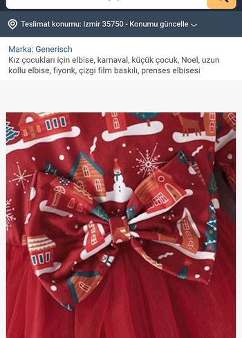 Kız Çocuk Kırmızı Fiyonklu Uzun Kollu Elbise - Görsel 3