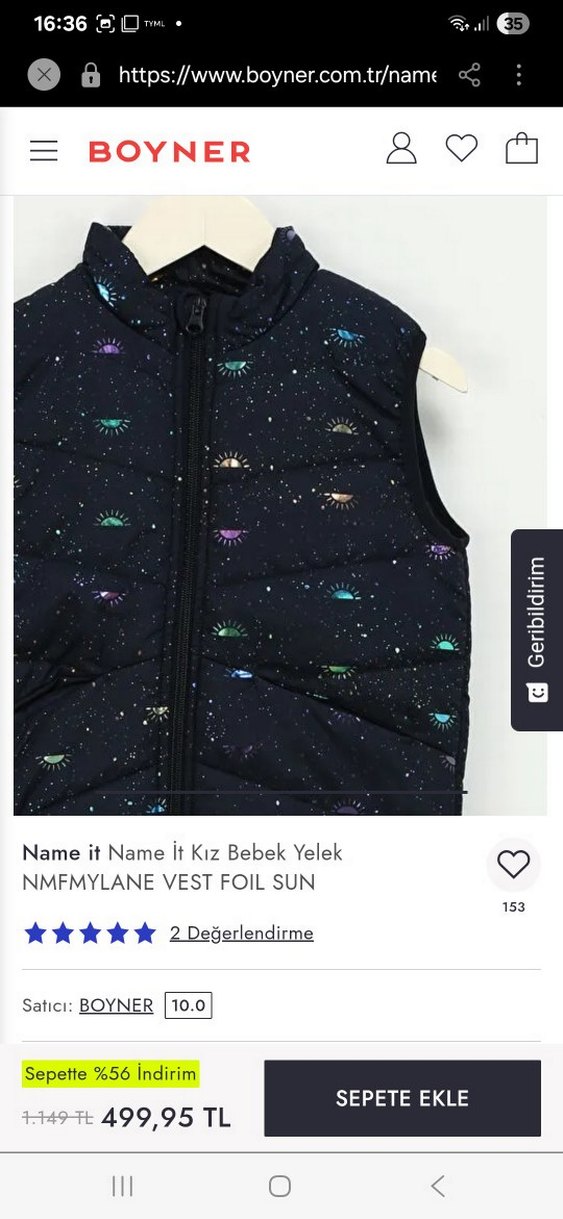 kiz cocuk sisme yelek - Görsel 3