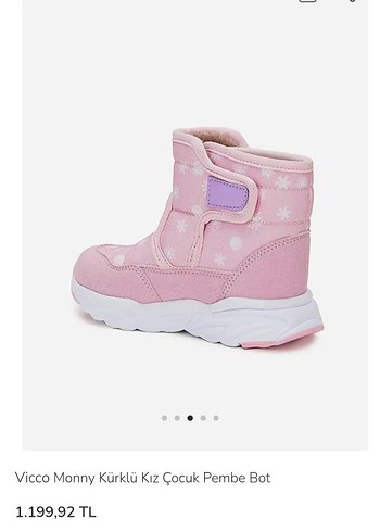 Vicco Monny Kürklü Kız Çocuk Pembe Bot - Görsel 3