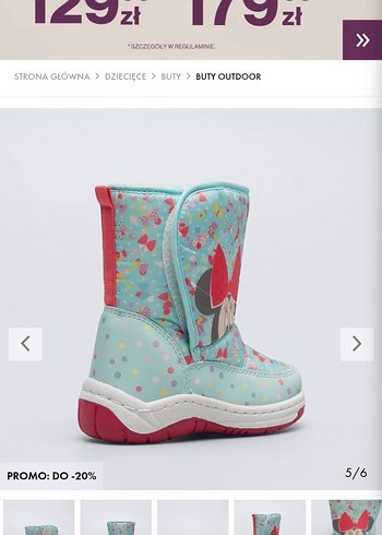 Çocuk Turkuaz Minnie Desenli Cırt Cırtlı Bot - Görsel 4