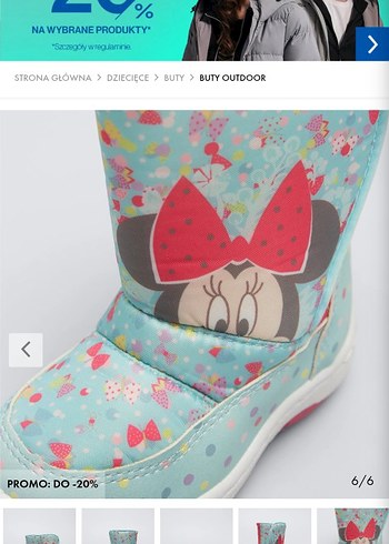 Çocuk Turkuaz Minnie Desenli Cırt Cırtlı Bot - Görsel 6