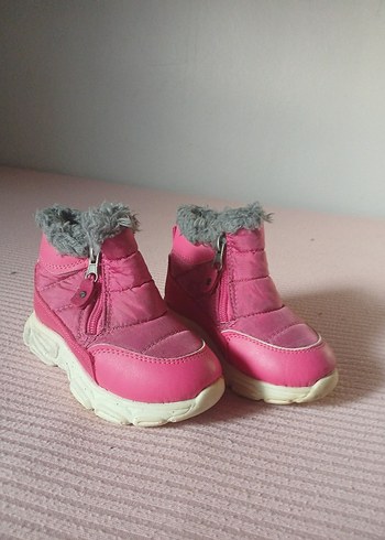 Kız Çocuk Pembe Kürklü Fermuarlı Bot - Görsel 6