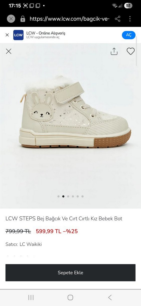 lcw kiz cocuk ayakkabi - Görsel 2