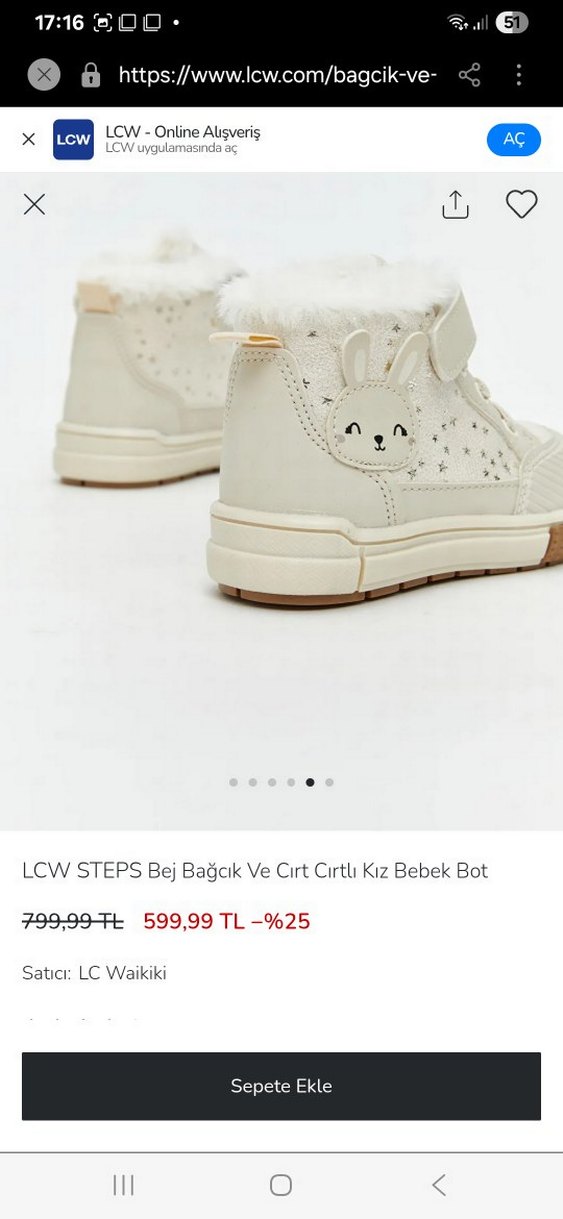 lcw kiz cocuk ayakkabi - Görsel 5