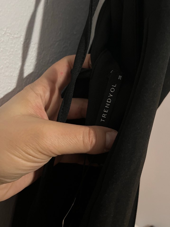 Kadın Siyah Sırt Detaylı Uzun Tulum - Görsel 4