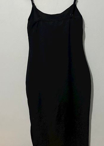 Siyah Midi Sleek Elbise - Görsel 2
