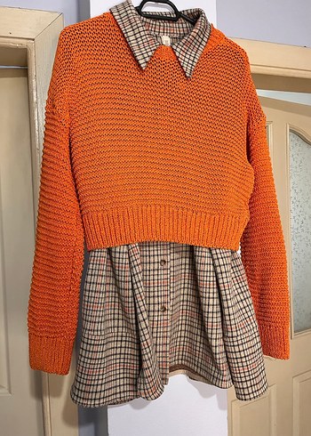 H&M Düğmeli, Uzun Kollu Kadın Keten Gömlek - Görsel 4