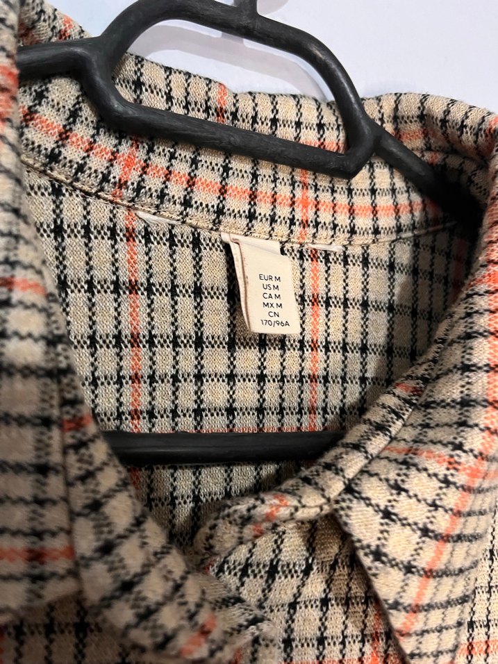 H&M Düğmeli, Uzun Kollu Kadın Keten Gömlek - Görsel 3