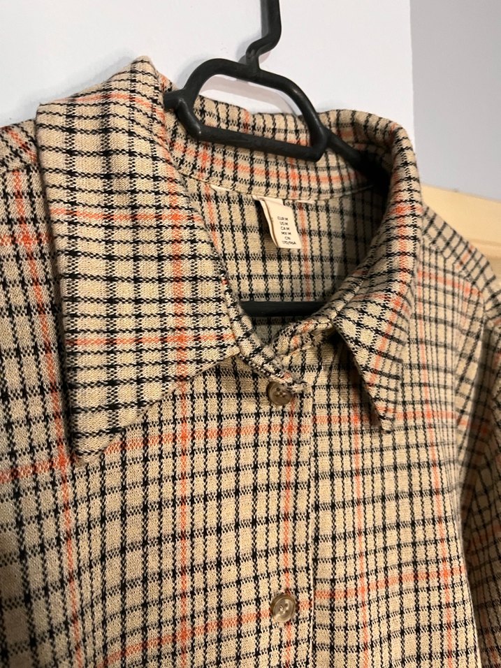 H&M Düğmeli, Uzun Kollu Kadın Keten Gömlek - Görsel 2