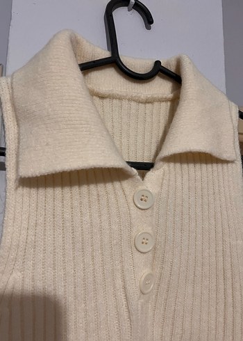 2parça Kahverengi Örgü Salaş Kadın Kazak - Görsel 4