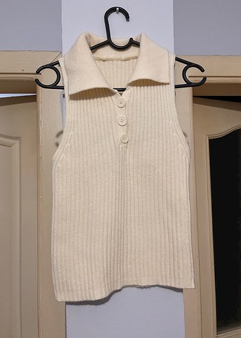 2parça Kahverengi Örgü Salaş Kadın Kazak - Görsel 2