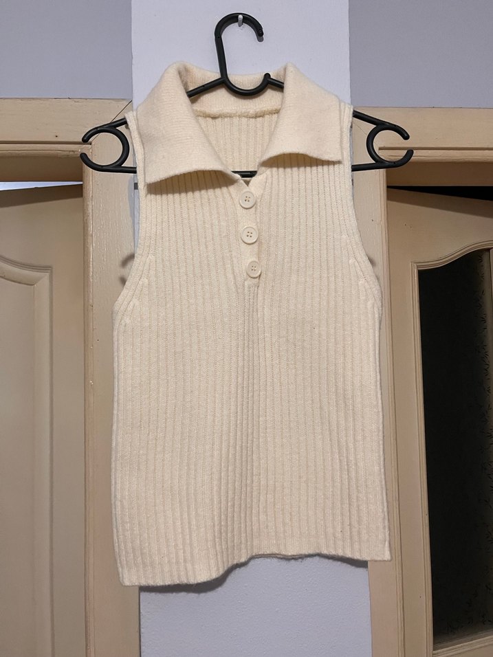 2parça Kahverengi Örgü Salaş Kadın Kazak - Görsel 2