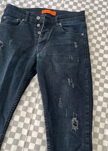 lacivert Erkek Slim fit Jean - Görsel 3