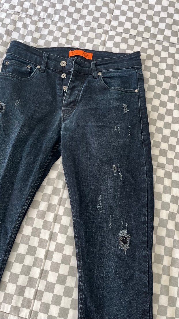 lacivert Erkek Slim fit Jean - Görsel 3