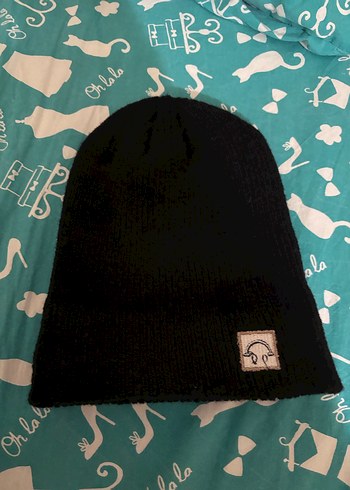 Siyah Örgü Kadın Bere - Görsel 2