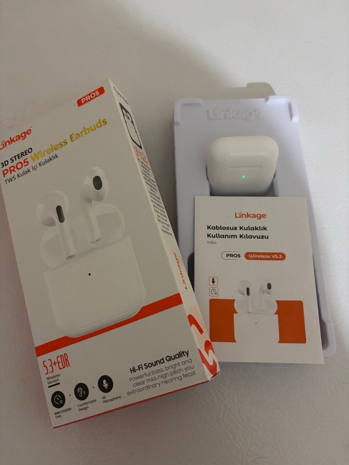 Linkage PRO5 Kablosuz Kulak İçi Kulaklık Beyaz - Görsel 2