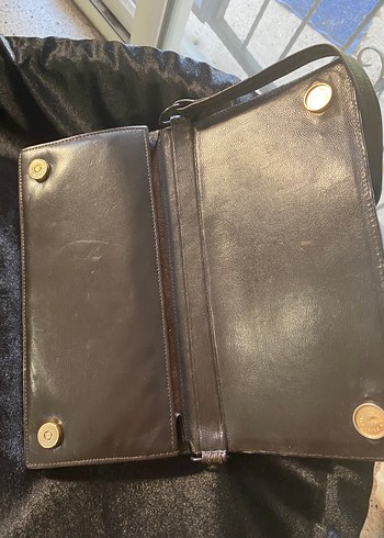 Kahverengi Yılan Derisi Desenli Deri Kadın Portföy Çanta - Görsel 3