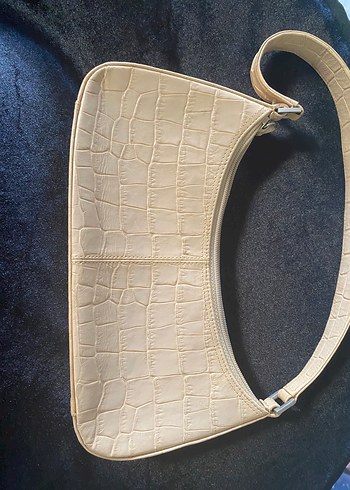 Beyaz Kroko Desenli Deri Kadın Çanta - Görsel 2