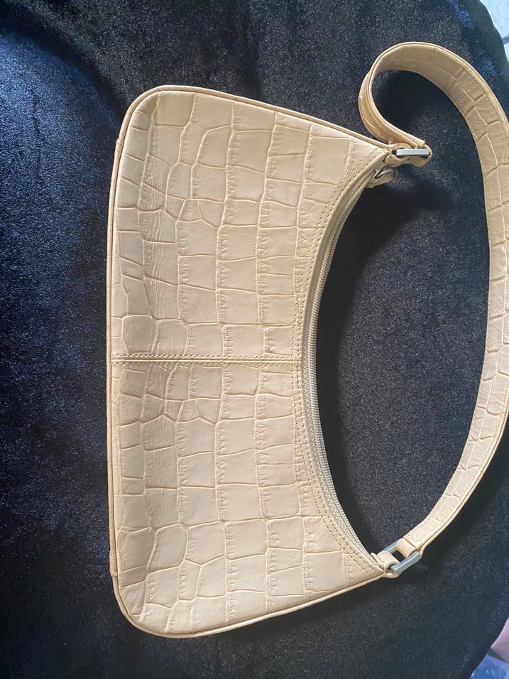 Beyaz Kroko Desenli Deri Kadın Çanta - Görsel 2