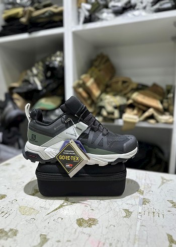 Gri Kamuflaj Desenli Bağcıklı Outdoor Spor Ayakkabı - Görsel 2