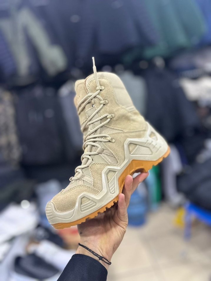 Bej Kamuflaj Desenli Bağcıklı Erkek Bot - Görsel 5