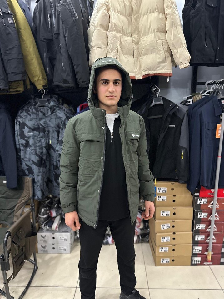 Kapüşonlu Kısa Kesim Erkek Mont - Görsel 4