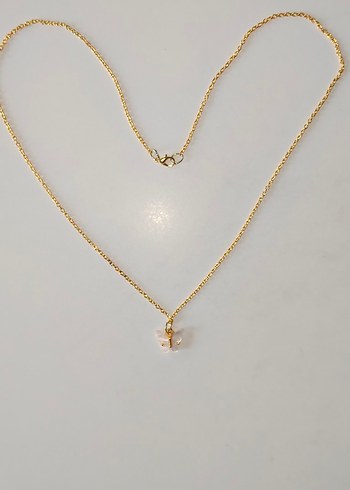 Altın Renk Zincirli Kelebek Kolye - Görsel 2