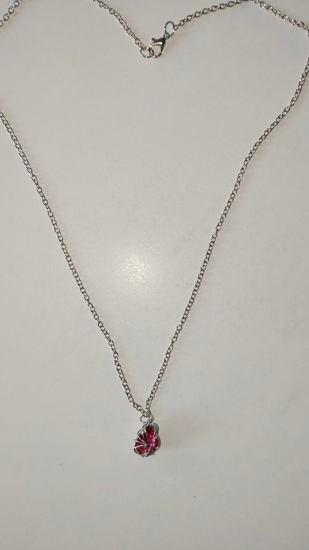 Bohem Zincir Detaylı Koyu pembe Kolye - Görsel 2