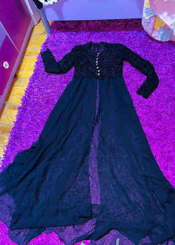 Düğmeli Uzun Gotik Kadın ceket - Görsel 5