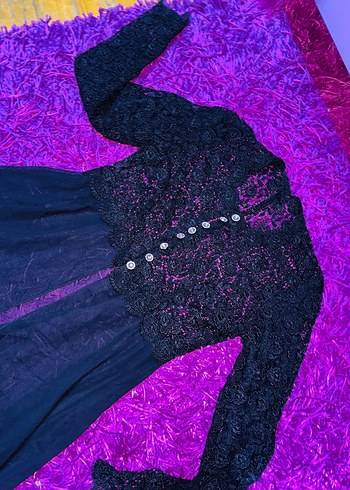 Düğmeli Uzun Gotik Kadın ceket - Görsel 6