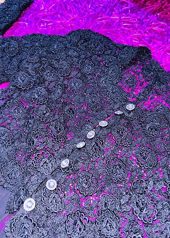 Düğmeli Uzun Gotik Kadın ceket - Görsel 4