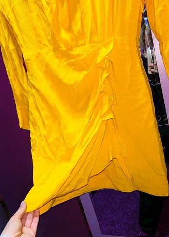 İpekyol Sarı Parlak Midi Kadın Elbise - Görsel 4