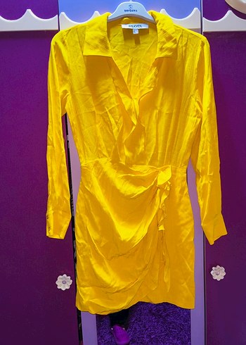 İpekyol Sarı Parlak Midi Kadın Elbise - Görsel 3