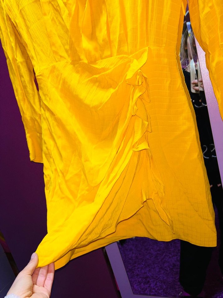 İpekyol Sarı Parlak Midi Kadın Elbise - Görsel 4