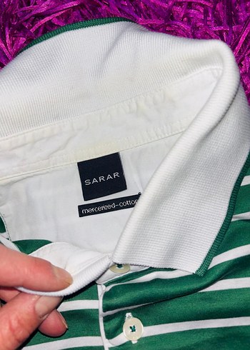 Sarar marka Erkek Yeşil Çizgili Polo Tişört - Görsel 4