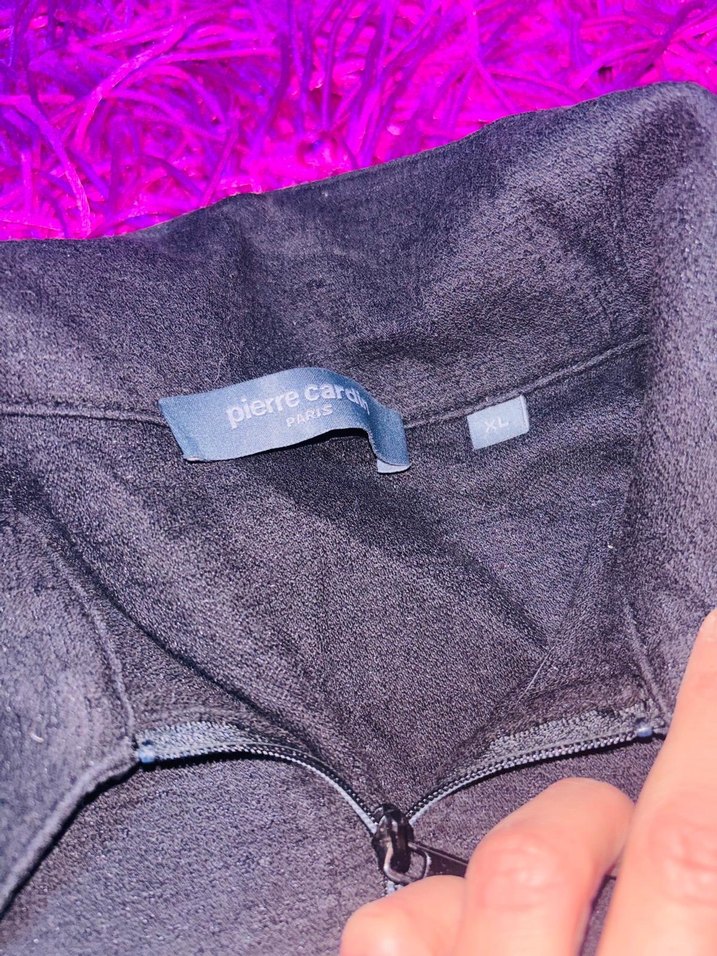 Fermuarlı Siyah Erkek Polo Tişört - Görsel 2