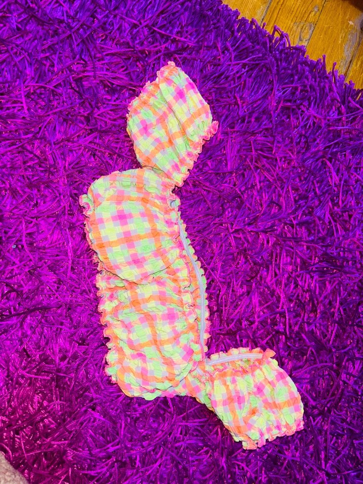 Renkli Batik Desenli Midi Sütyen - Görsel 2